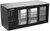 Beverage Air BB72HC-GS-PT-B 72" W Black Galvanized 6 Glass Doors Refrigerated Back Bar Pass-Thru Storage Cabinet - 115 Volts