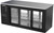Beverage Air BB72HC-GS-PT-B 72" W Black Galvanized 6 Glass Doors Refrigerated Back Bar Pass-Thru Storage Cabinet - 115 Volts