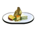 Lakeside 262 24" D x 48" W Black Vinyl Edges Rimless Plate Glass Oval Display Tray