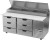 Beverage Air DPD67HC-6 67" W Two-Section Pizza Top Refrigerated Counter