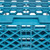 Carlisle RG16-214 16 Compartments Full Size Blue OptiClean Dishwasher Glass Rack
