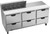 Beverage Air SPED72HC-10-6 72" W Three-Section Six Drawer Sandwich Top Refrigerated Counter