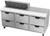 Beverage Air SPED72HC-10-6 72" W Three-Section Six Drawer Sandwich Top Refrigerated Counter