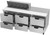 Beverage Air SPED72HC-10-6 72" W Three-Section Six Drawer Sandwich Top Refrigerated Counter