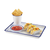 Cal-Mil 3463-15
 Melamine
 White Melamine With Blue Rim
 Rectangular
 Serving Tray
