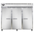 Continental Refrigerator 3FE-SS 85.5" W Three-Section Solid Door Reach-In Extra-Wide Freezer - 115 Volts