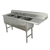 Advance Tabco FC-3-1818-18R-X 74.5" W 16 Gauge Stainless Steel Base Special Value Fabricated Sink