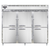 Continental Refrigerator D3RENSAPTHD 85.5"W Three-Section Steel Door Designer Line Wide Refrigerator