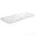 American Metalcraft WSRT21 Resin White Rectangular Translucence Tray
