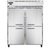 Continental Refrigerator 2F-SS-HD 52" W Two-Section Solid Door Reach-In Freezer - 115 Volts