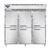 Continental Refrigerator D3RNSAHD 78" W Three-Section Stainless Steel Door Reach-In Designer Line Refrigerator