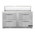 Continental Refrigerator D60N16-FB-D 60" W Two-Section Four Drawer Designer Line Sandwich Unit