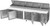 Beverage Air DP119HC 119" W Four-Section Four Door Four Door Pizza Top Refrigerated Counter
