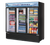 Turbo Air TGM-72RS(B)-N 78" W Three-Section Swing Glass Doors Refrigerated Merchandiser - 115 Volts