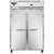 Continental Refrigerator 2RF-SA 52" W Two-Section Solid Door Reach-In Refrigerator/Freezer