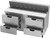 Beverage Air SPED60HC-16-4 60" W Two-Section Four Drawer Sandwich Top Refrigerated Counter