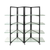 Eastern Tabletop ST1880GMB 60"W x 24"D x 76"H Black 18/10 Stainless Steel Mobile Buffet Display System