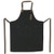 Winco BA-3327K Black Bib Apron - 33-1/2"L x 27"W