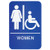Winco SGNB-651B 6"W x 9"H Blue Sign