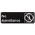 Winco SGN-331 9"W x 3"H Black Sign