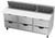 Beverage Air SPED72HC-18C-6 72" W Three-Section Six Drawer Sandwich Top Refrigerated Counter