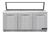 Continental Refrigerator SW72N30M-HGL-FB 72" W Three-Section Three Door Mighty Top Sandwich Unit with Hinged Glass Lid