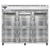 Continental Refrigerator 3FE-SA-GD-HD 85.5" W Three-Section Glass Door Reach-In Extra-Wide Freezer - 115 Volts