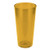 Winco PTP-24A 24 Oz. Amber Plastic Pebbled Tumbler