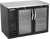 Beverage Air BB48HC-G-B 48" W Two-Section Glass Door Refrigerated Back Bar Storage Cabinet - 115 Volts