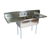John Boos E2S8-18-12T18 63" - 72" 18-Gauge Stainless Steel Two Compartment Left & Right Drain E-Series Sink 12" Deep