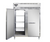 Continental Refrigerator D2RFENPT 57" W Two-Section Designer Stainless Steel Door Pass-Thru Designer Line Refrigerator/Freezer