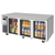 Turbo Air JUR-72-G-N 70.88"W Three-Section Glass Door Undercounter Side Mount Refrigerator