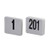 American Metalcraft 450 4" W Heavy Plastic White Square Card Table Numbers