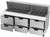 Beverage Air SPED72HC-30M-6 72" W Three-Section Six Drawer Mega Top Refrigerated Counter