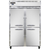 Continental Refrigerator 2FS-SS-HD 52" W Two-Section Solid Door Reach-In Freezer - 115 Volts