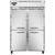 Continental Refrigerator 2FS-SS-HD 52" W Two-Section Solid Door Reach-In Freezer - 115 Volts