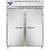 Continental Refrigerator D2RENSAPT 57"W Two-Section Steel Door Designer Line Wide Refrigerator