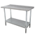 Advance Tabco FMSLAG-363-X 36" W x 36" D 16 Gauge 304 Stainless Steel Top Galvanized Adjustable Undershelf Work Table