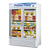 Turbo Air TGF-49F(B)-N 54.38" W Two-Section Hinged Glass Doors Freezer Merchandiser - 115 Volts