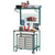 Metro CR2436PTSW 70 1/2" Prep Station with SmartWall Shelf and Cart
