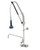 T&S Brass S-5115-12-CRB8P EverSteel 12" Swing Nozzle Ceramic Valves Wall Mount Mixing Faucet DuraPull Pull-Down Pre-Rinse Unit