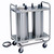 Lakeside 8209 Easy-Glide 9.13" Dia. Round Stainless Steel 2-Tube Heated Mobile Dish Dispenser