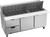 Beverage Air SPED72HC-30M-2 72" W Three-Section Two Door Mega Top Refrigerated Counter