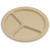 Carlisle KL10225 10" Dia. Plastic Round Kingline 3-Compartment Plate