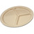 Carlisle KL10225 10" Dia. Plastic Round Kingline 3-Compartment Plate
