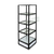 Eastern Tabletop Q951GLB 19-3/4"W x 19-3/4"D x 78-3/4"H Black 18/10 Stainless Steel Mobile Buffet Display System