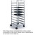Lakeside 8582 30" W 9 Ledge Aluminum Horizontal Full Height Tray Rack