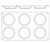 Matfer Bourgeat 257926 Gastroflex Fluted Tart Mold 6 Per Sheet 3-1/8"L x 3/4"H Fluted Tarts Food Grade Silicone