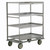 Lakeside 583 Tough Transport 51.75" W Stainless Steel 1 Edge Down 4-Shelf Banquet Cart