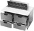 Beverage Air SPED48HC-10C-4 48" W Two-Section Four Drawer Sandwich Top Refrigerated Counter
